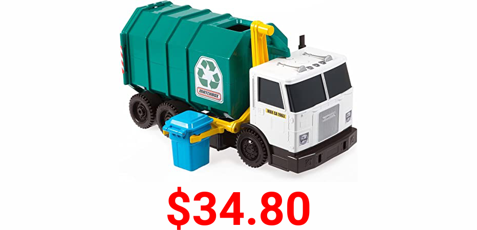 Matchbox Garbage Truck Large [Amazon Exclusive] Multi, 15"