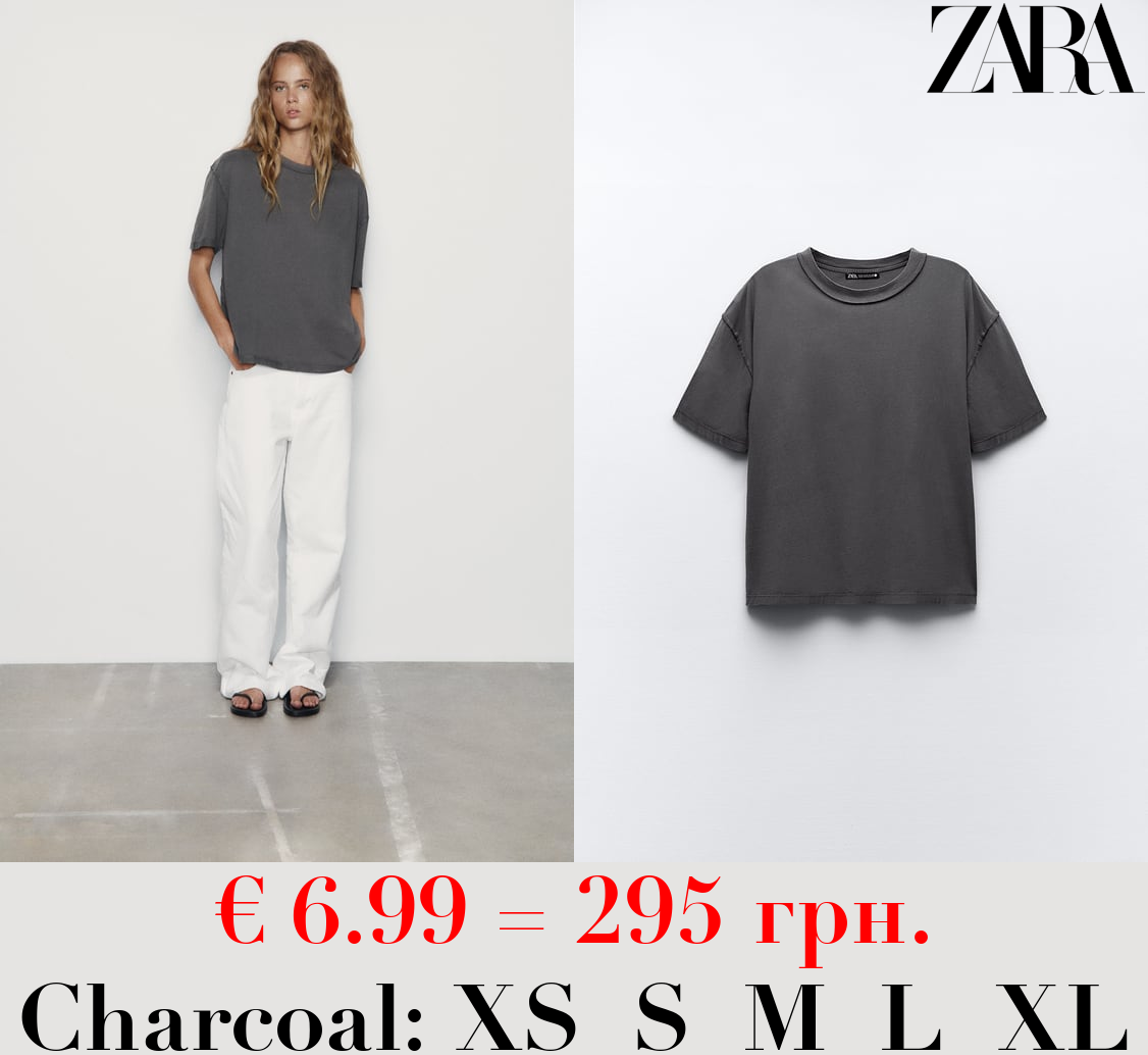 COTTON T-SHIRT WITH INVERTED SEAMS