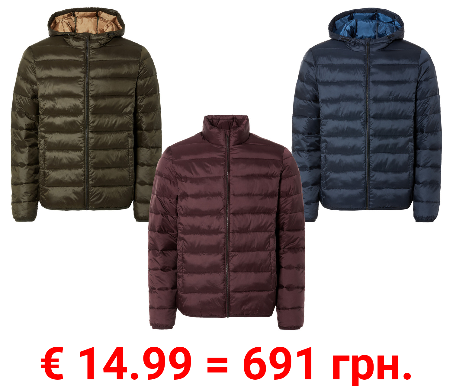 LIVERGY® Herren Lightweight-Jacke, windabweisend