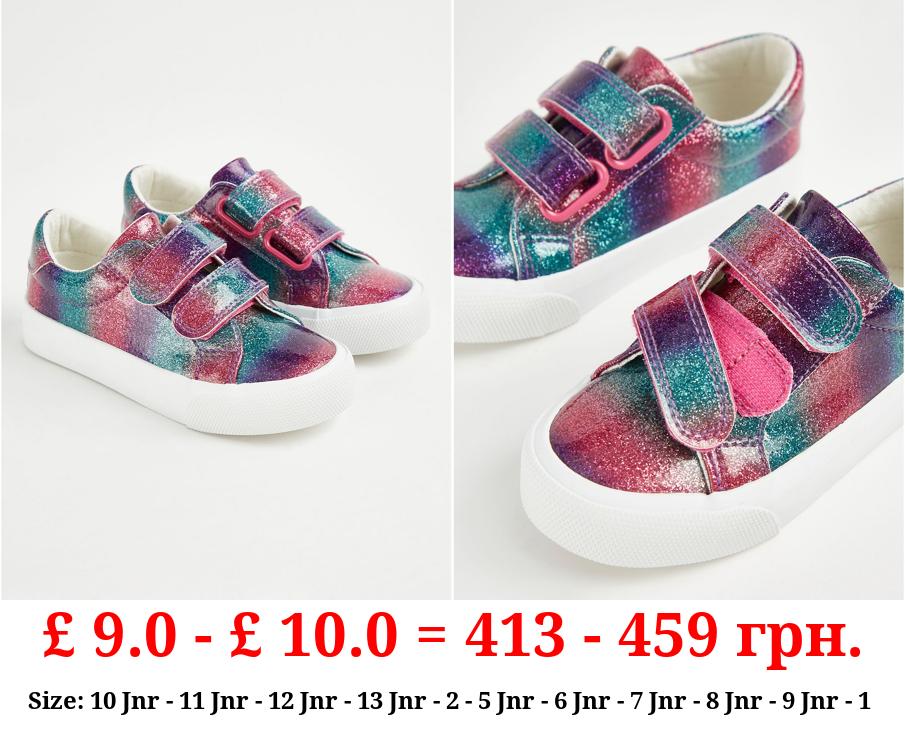 Glitter Cupsole Strappy Trainers