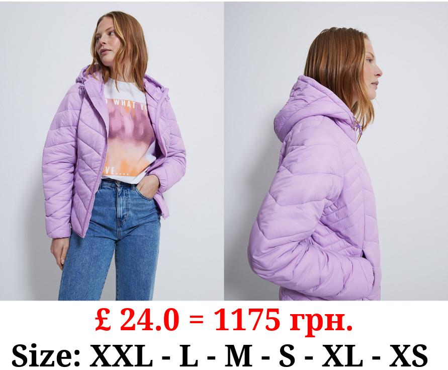 Lilac Padded Lightweight Coat