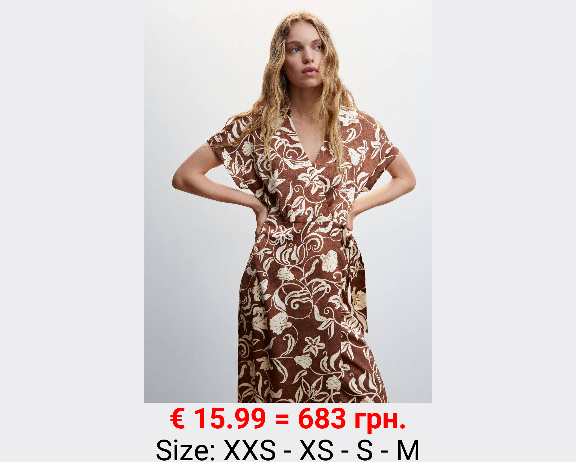 Vestido cruzado estampado