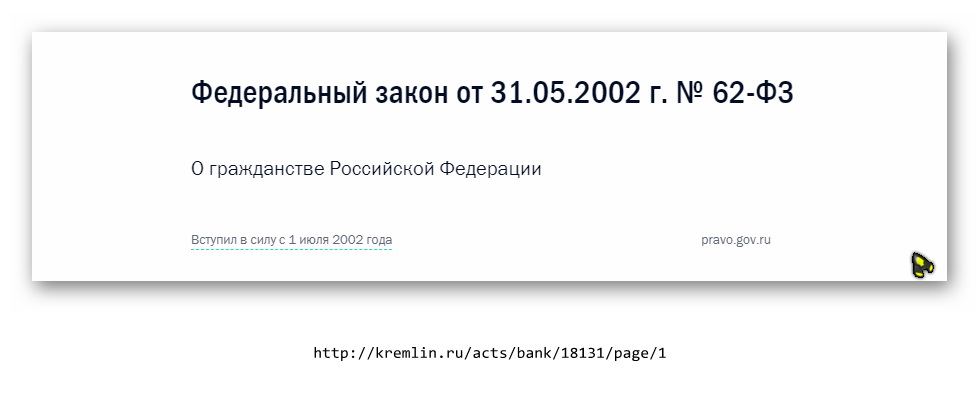 Гражданство РФ. – Telegraph