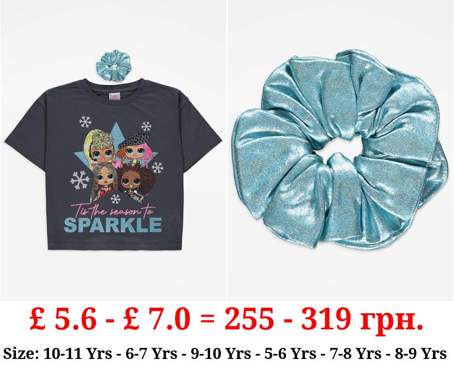 OMG L.O.L Surprise! Charcoal T-Shirt and Scrunchie Outfit