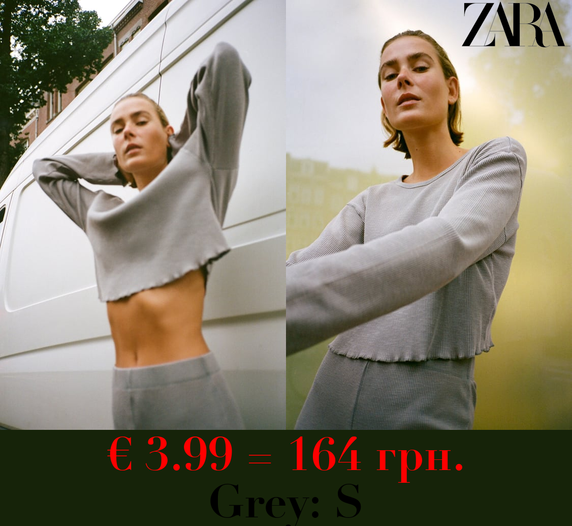 FADED RIBBED T-SHIRT