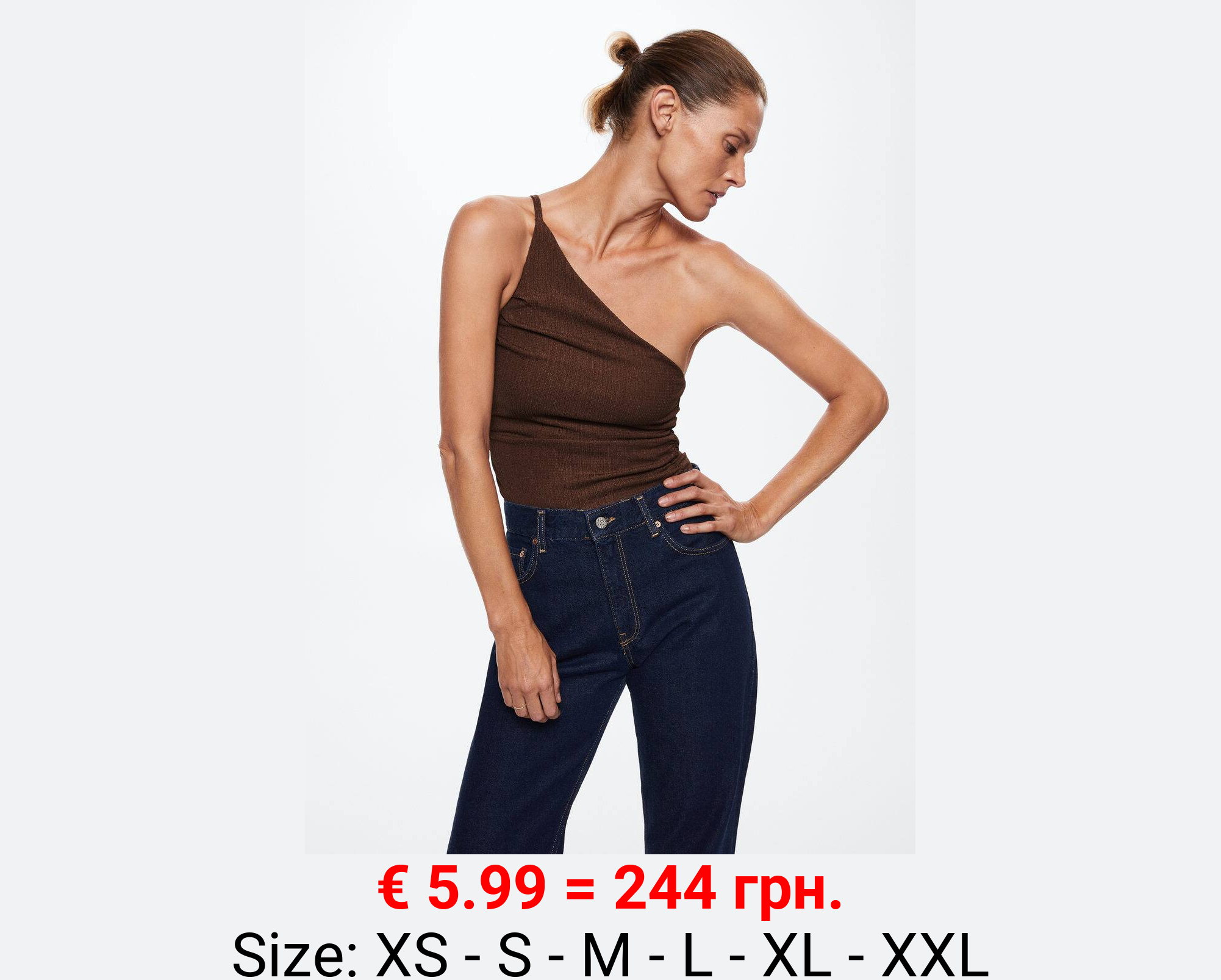 Top asimétrico textura