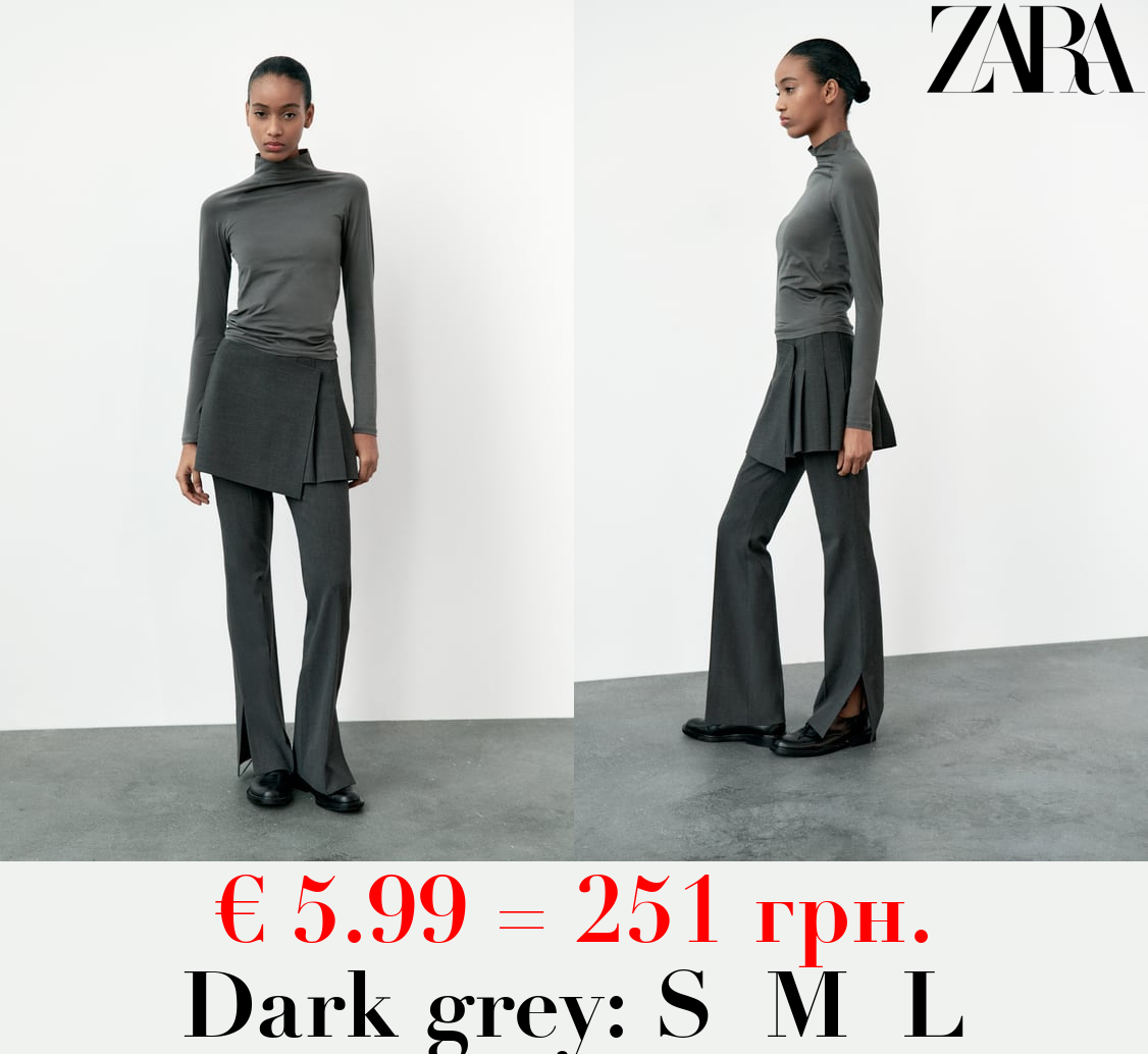 MERCERISED COTTON HIGH NECK TOP