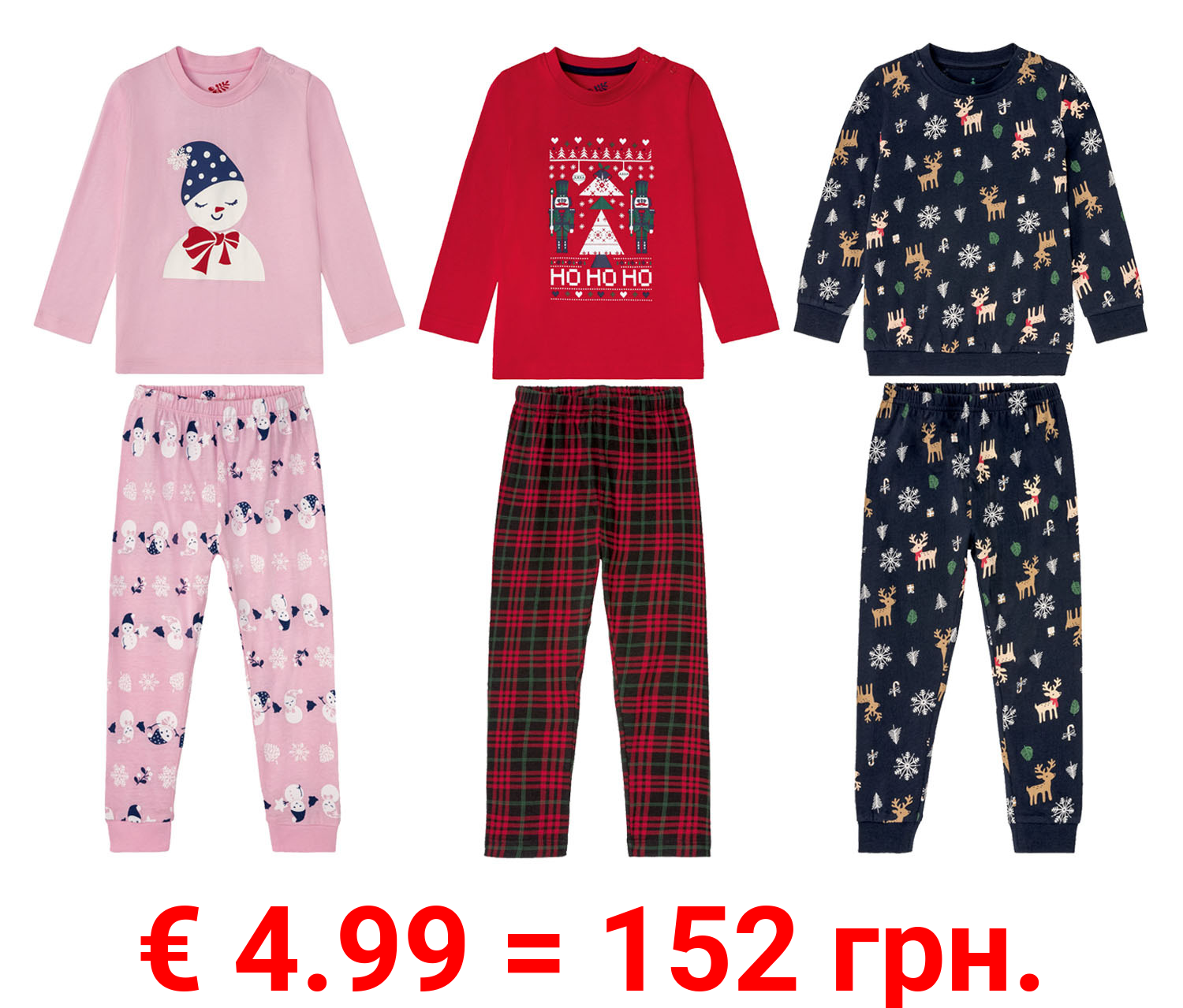LUPILU® Kleinkinder Mädchen Pyjama, mit Print