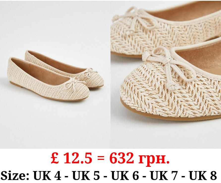 Nude Woven Ballet Shoes