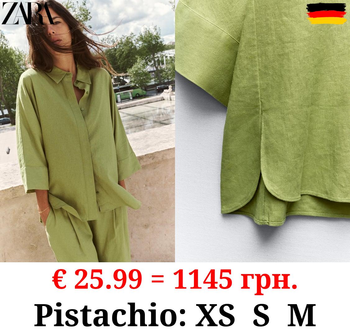 OVERSIZE LINEN BLEND SHIRT