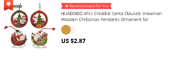 HUADODO 4Pcs Creative Santa Clause& snowman Wooden Christmas Pendants Ornament for Christmas tree Ornaments decoration Kids toys
