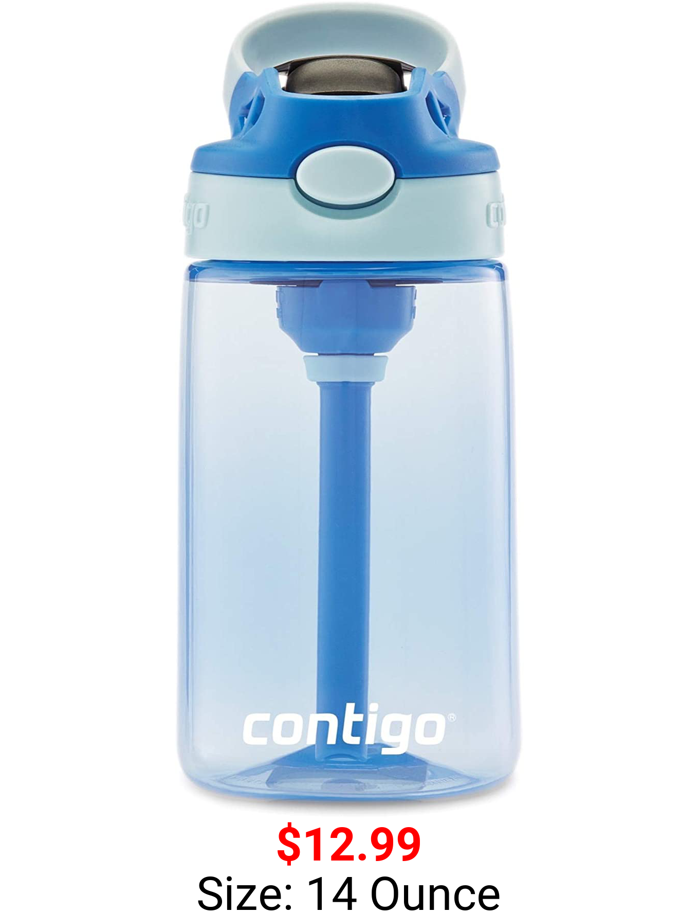 Contigo Kids Water Bottle with Redesigned AUTOSPOUT Straw, 14 oz., Cotton Candy & Gummy