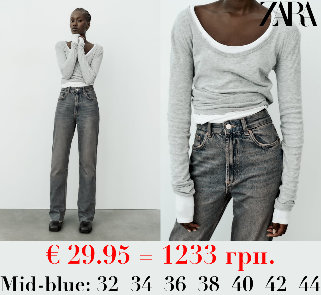 TRF HIGH-RISE WIDE-LEG JEANS