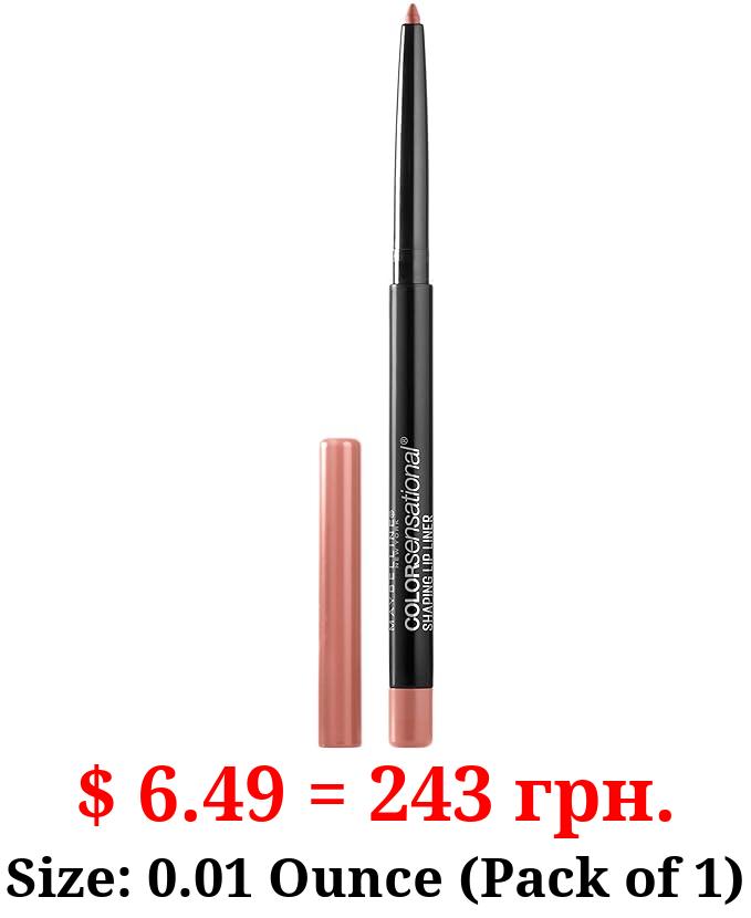 Maybelline Color Sensational Shaping Lip Liner with Self-Sharpening Tip, Totally Toffee, Nude, 1 Count
