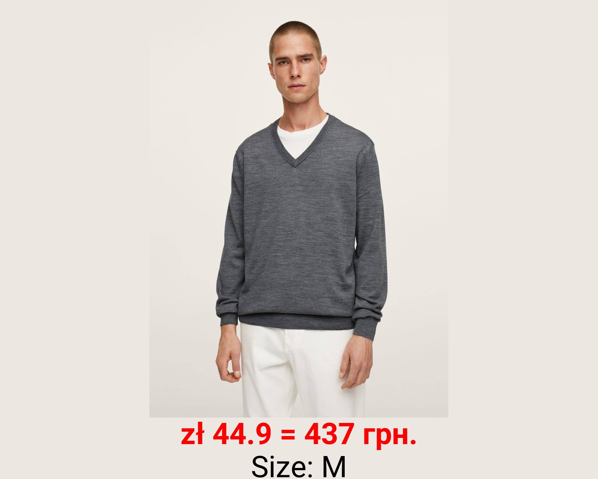 Jersey lana cuello pico