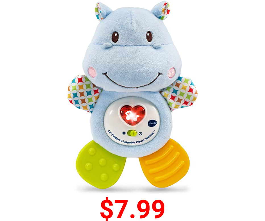 VTech Baby Lil' Critters Huggable Hippo Teether Blue