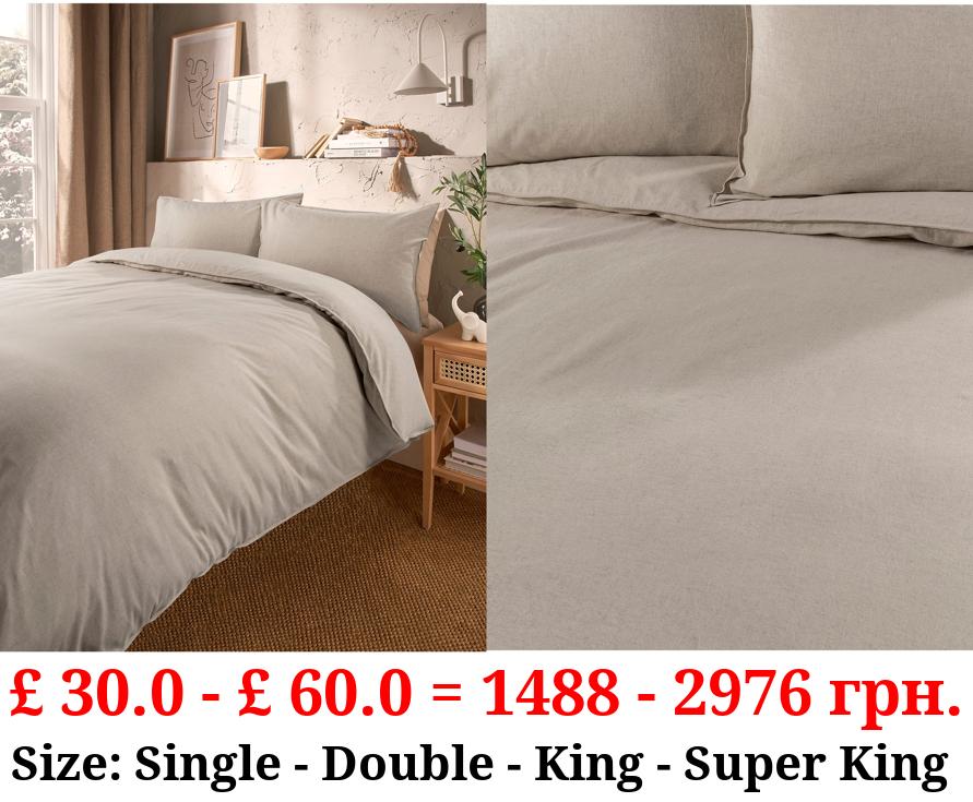 Natural Linen Blend Duvet Set