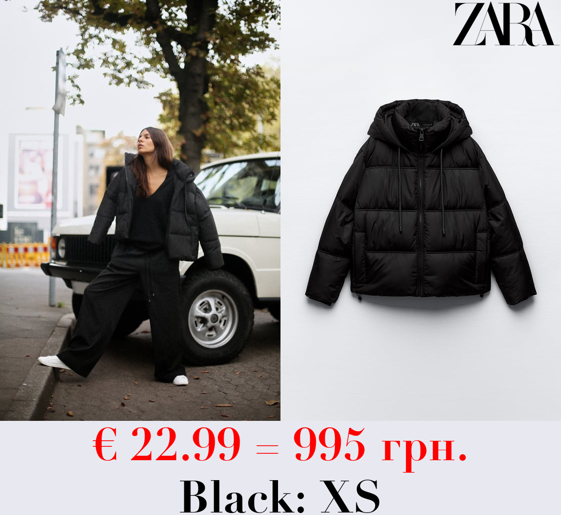 WATER AND WIND PROTECTION CROPPED PUFFER ANORAK