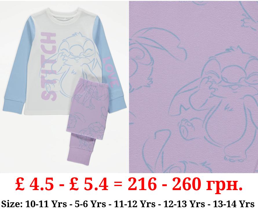 Disney Lilo and Stitch Colour Block Long Sleeve Pyjamas