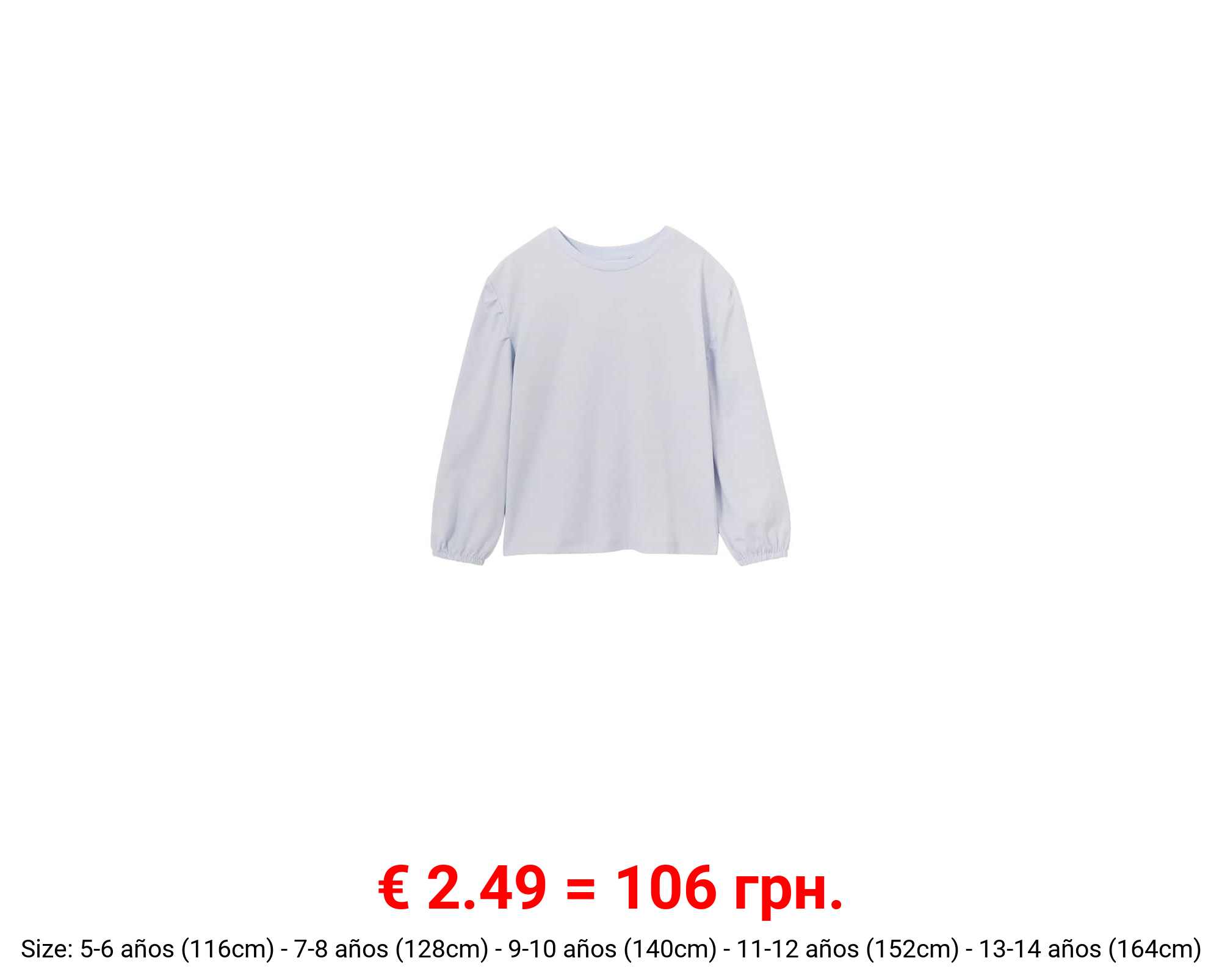 Camiseta algodón manga larga