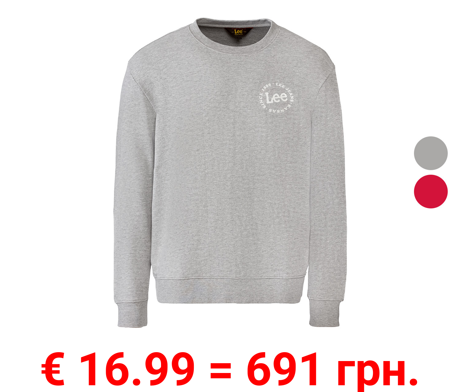 Lee Herren Sweatpullover Basic, mit Baumwolle