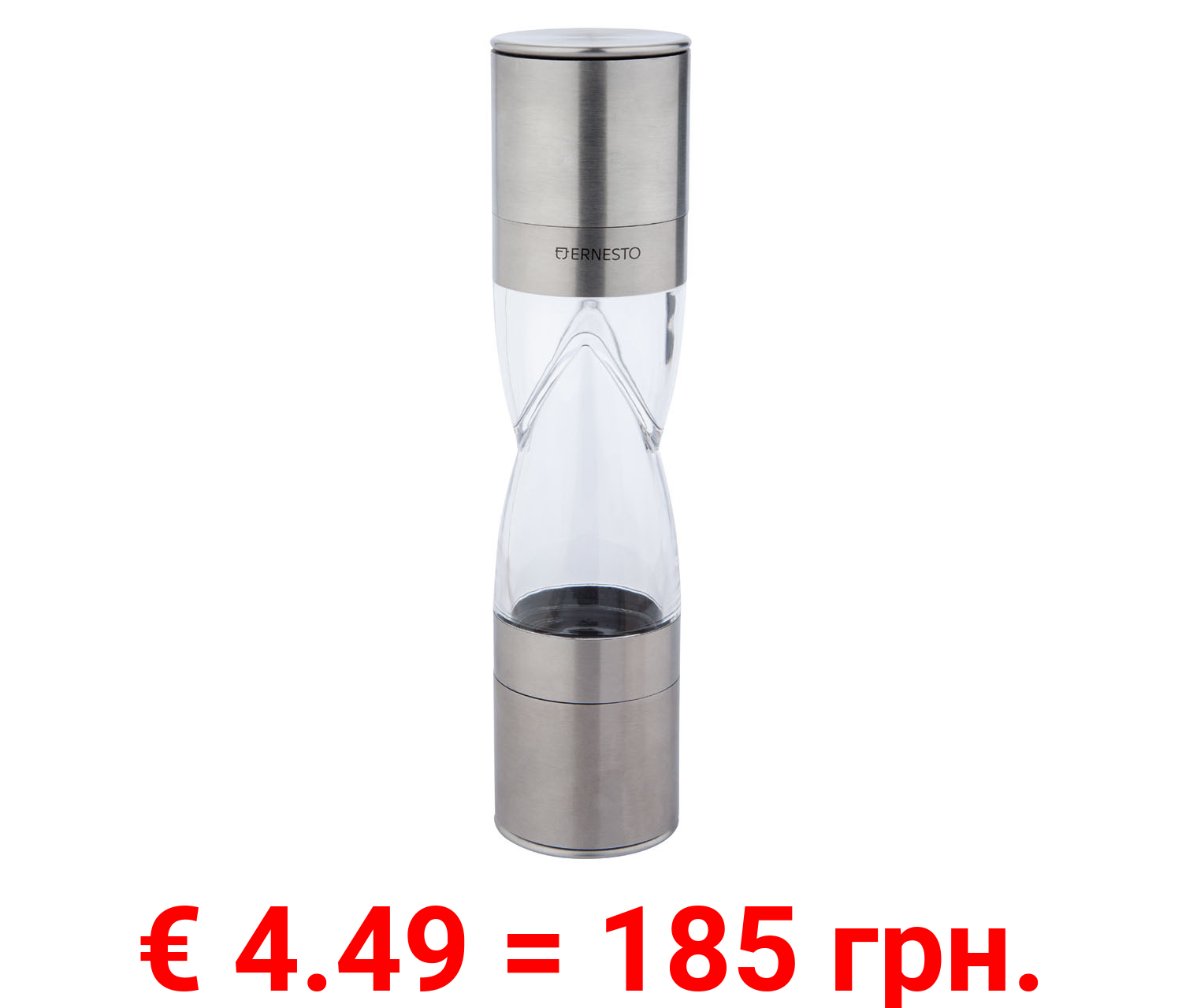 ERNESTO® Salz- und Pfeffermühle 2in1 / Chilimühle 2in1 Edelstahl