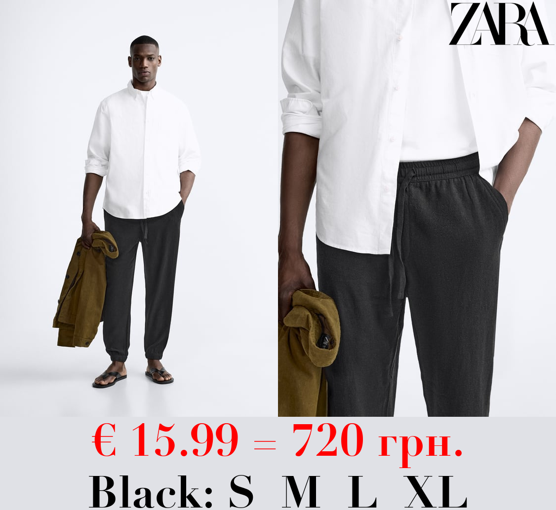VISCOSE - LINEN TROUSERS