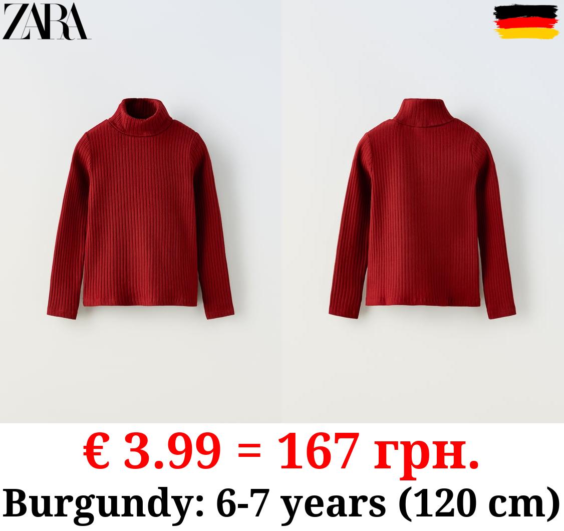 RIBBED TURTLENECK T-SHIRT