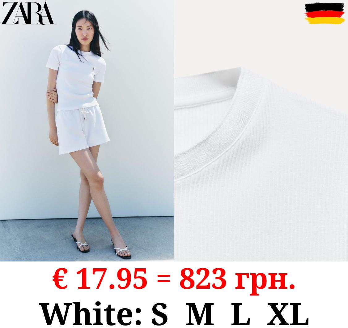 RIBBED SHORT SLEEVE T-SHIRT