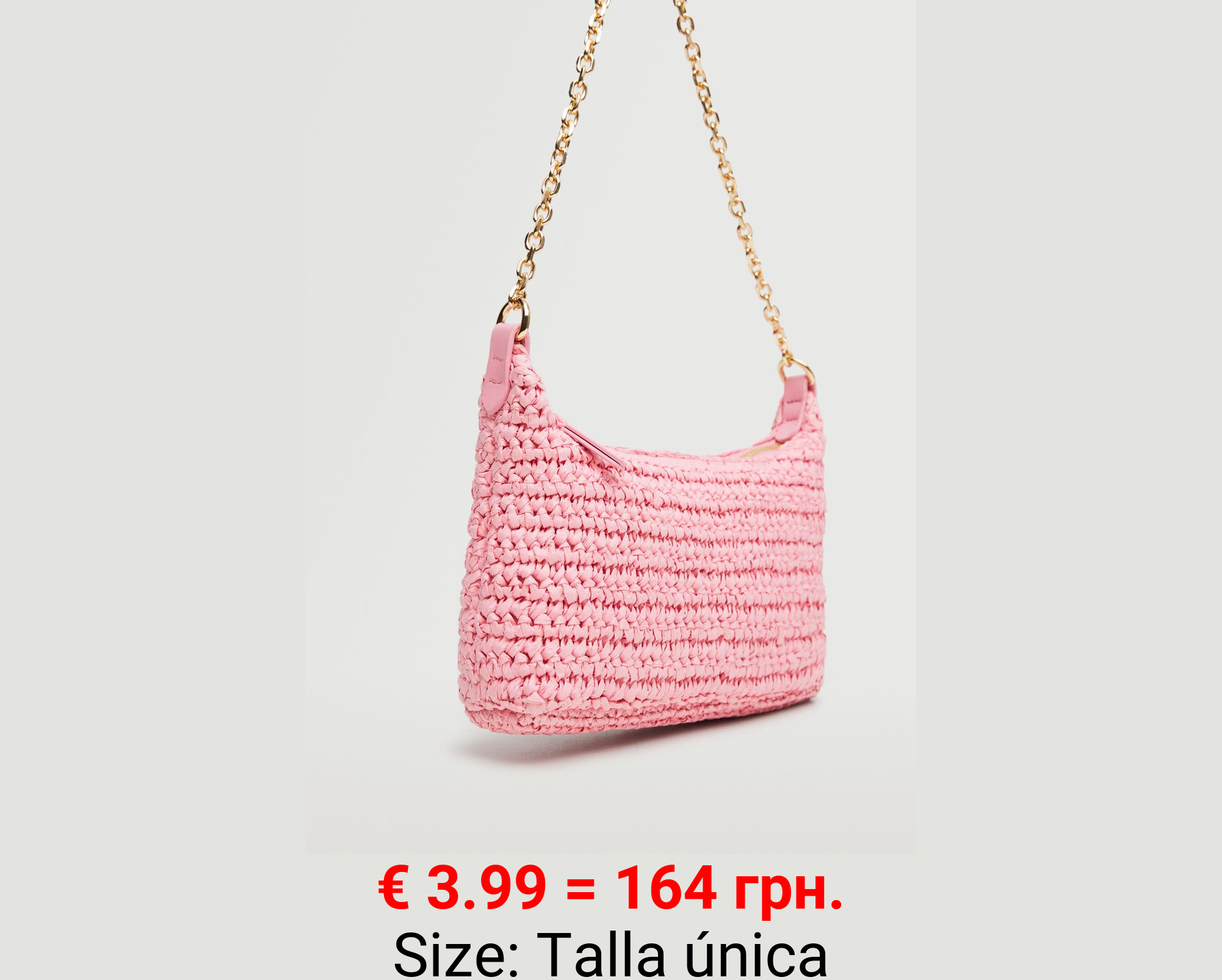 Bolso hombro rafia