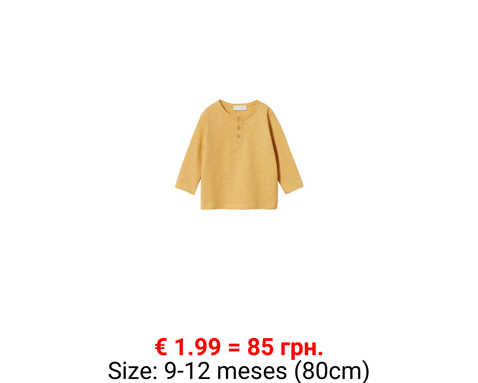 Camiseta manga larga botones