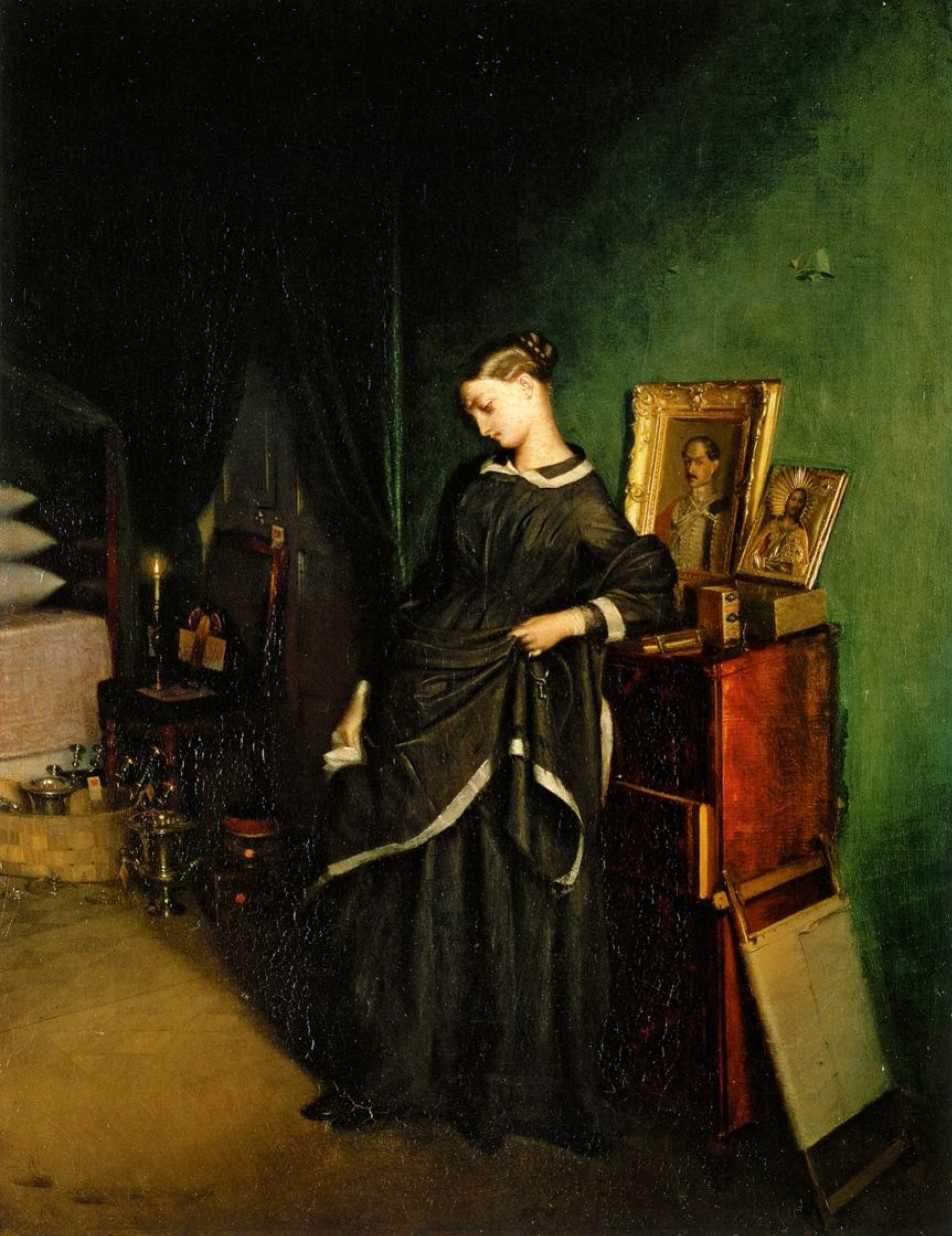 Картина вдова. Вдовушка Федотов 1852.