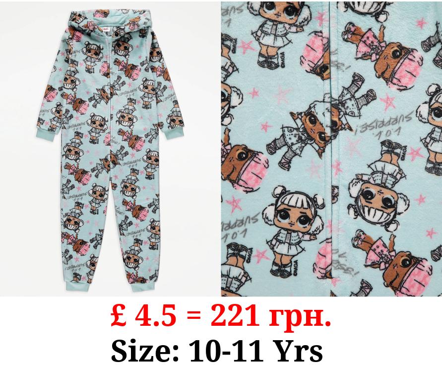 LOL Surprise! Blue Fleece Zip Hooded Onesie