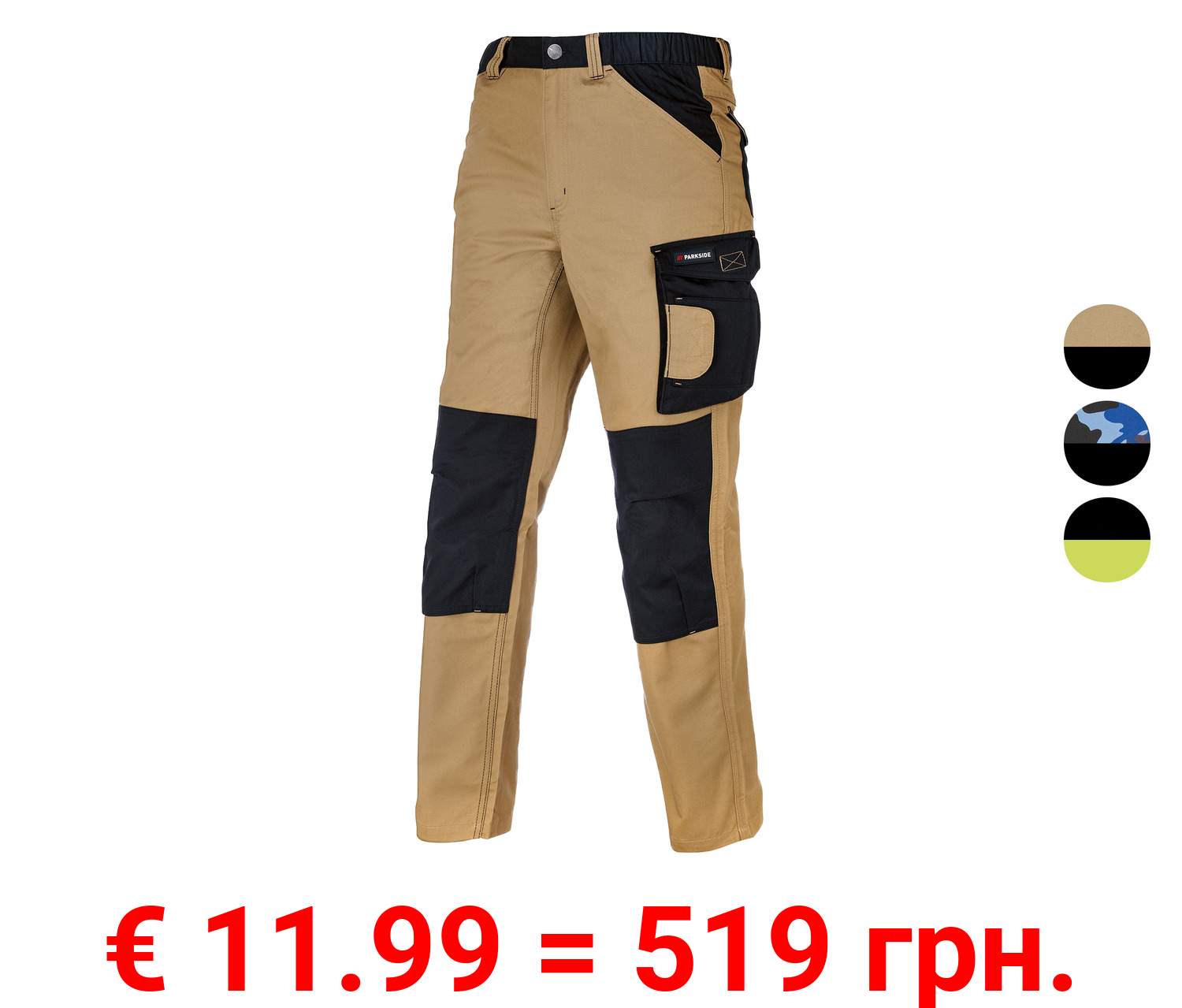 PARKSIDE® Herren Arbeitsbundhose mit Baumwolle