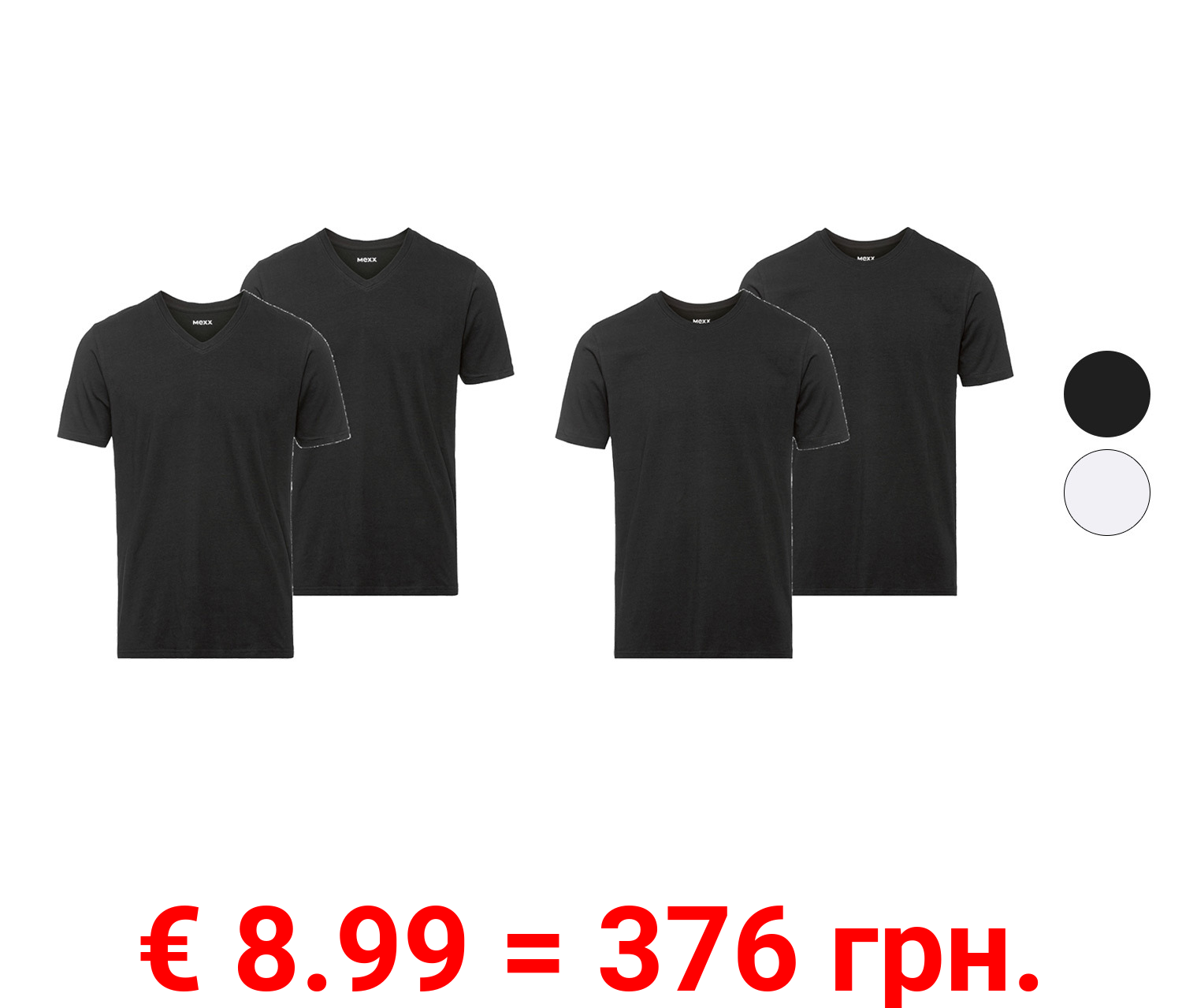MEXX Herren Unterhemden-T-Shirts, 2 Stück, Regular Fit
