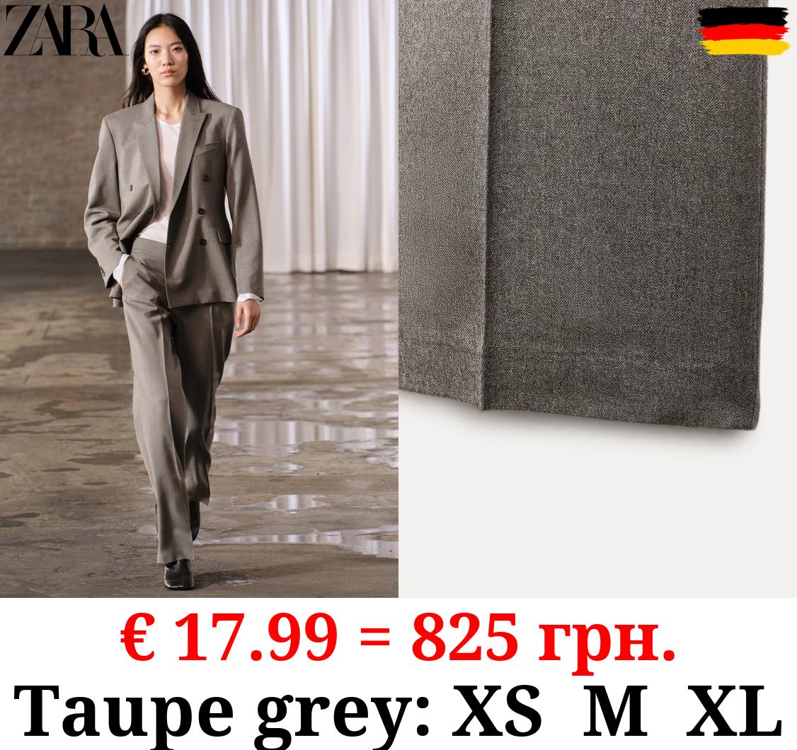 ZW COLLECTION STRAIGHT-FIT WOOL TROUSERS