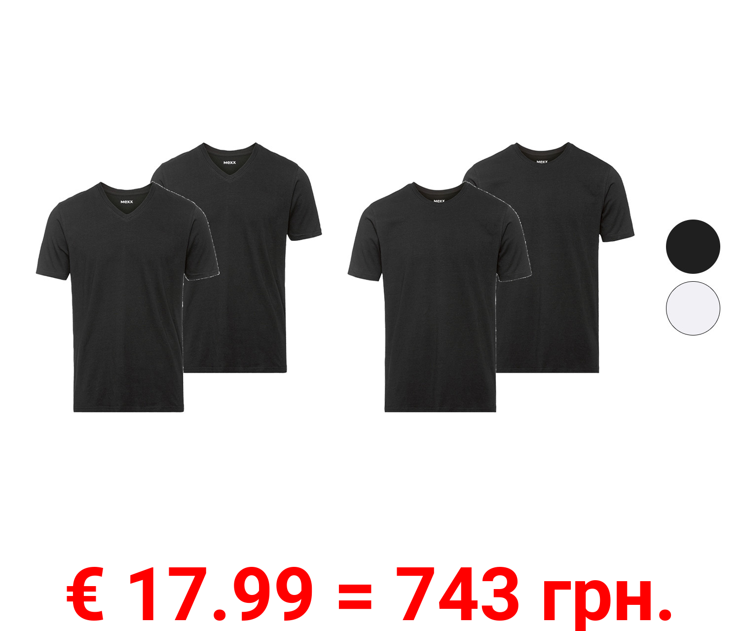MEXX Herren Unterhemden-T-Shirts, 2 Stück, Regular Fit