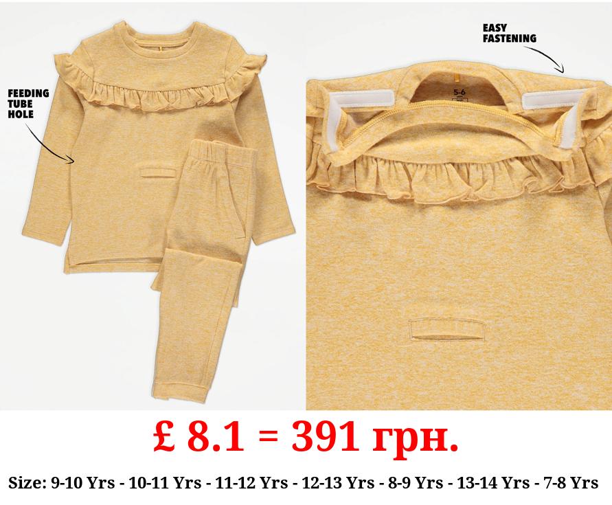 Easy On Adaptive Yellow Soft Knit Top and Joggers Outfit