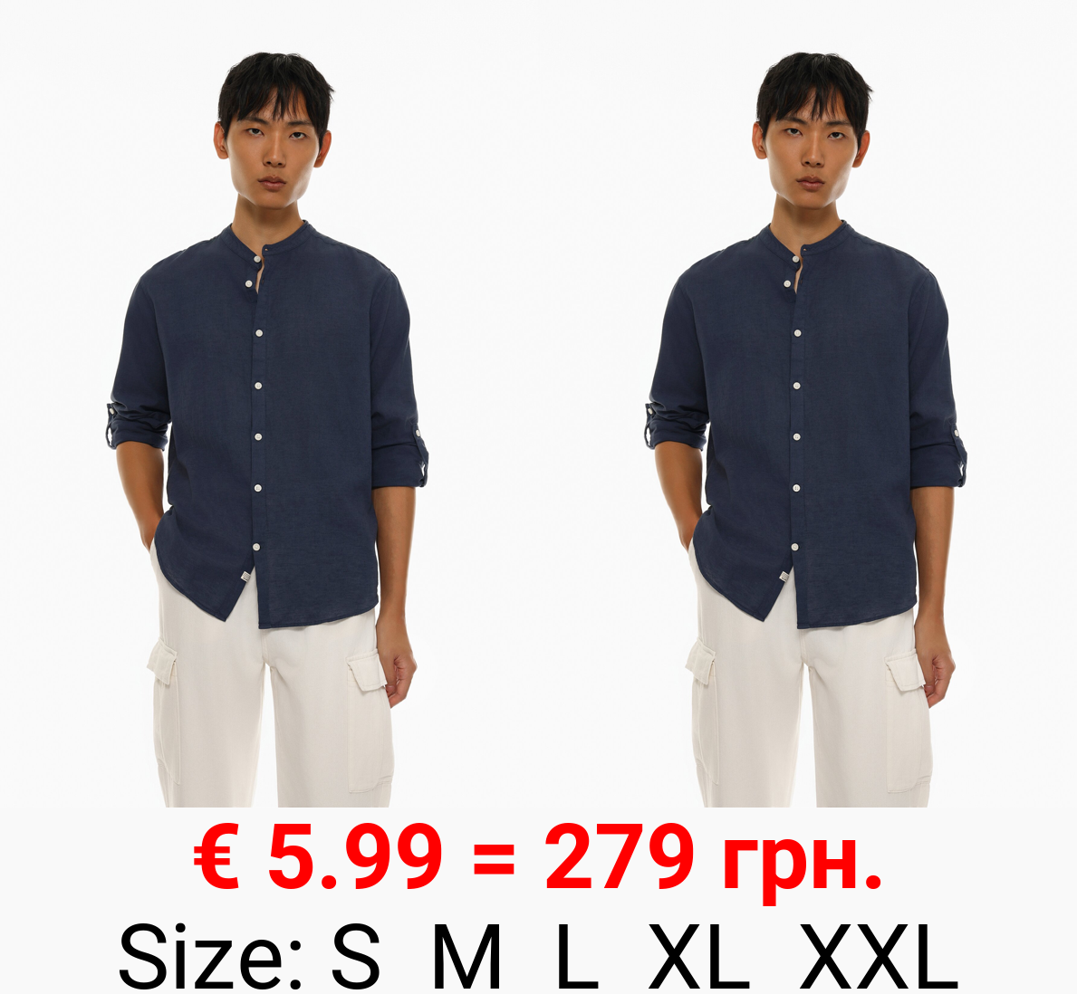 Linen-cotton blend shirt