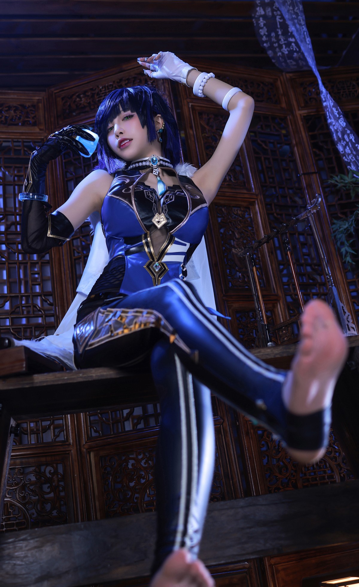 水淼aqua Cosplay 夜兰 Yelan 18