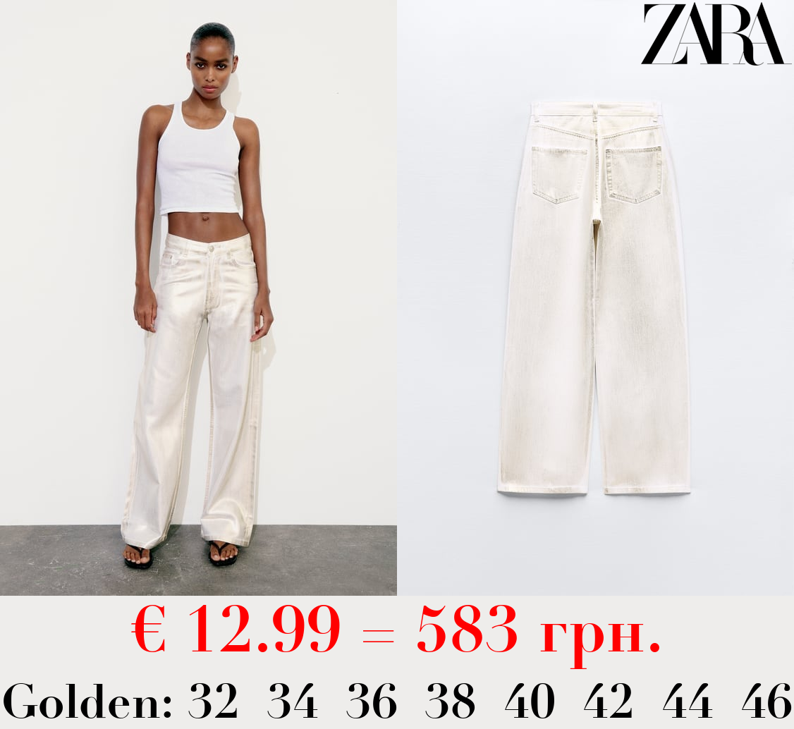 TRF MID-RISE LOOSE FOIL JEANS