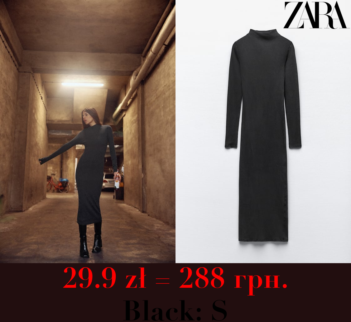 FADED-EFFECT FITTED DRESS