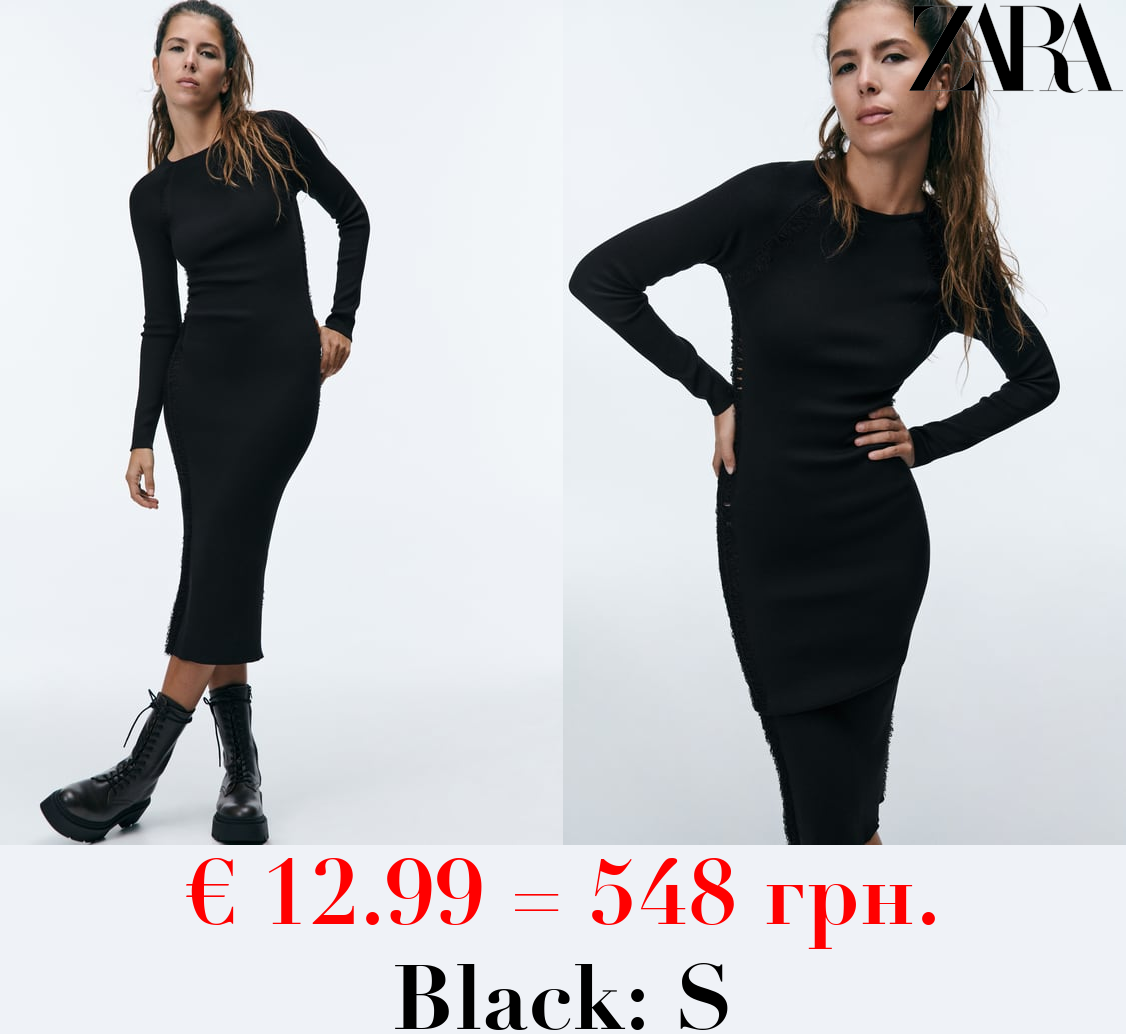 KNIT DRESS WITH CONTRAST DETAIL