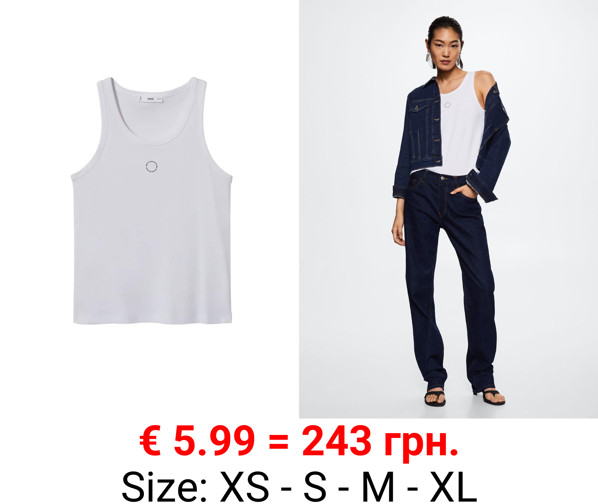 top algodón estampado