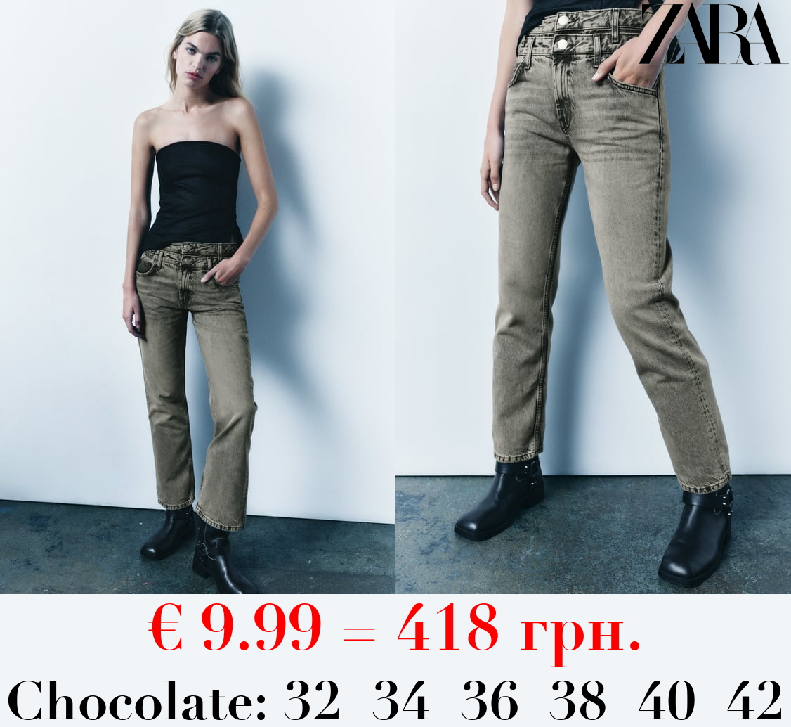 TRF STRAIGHT-LEG MID-RISE JEANS