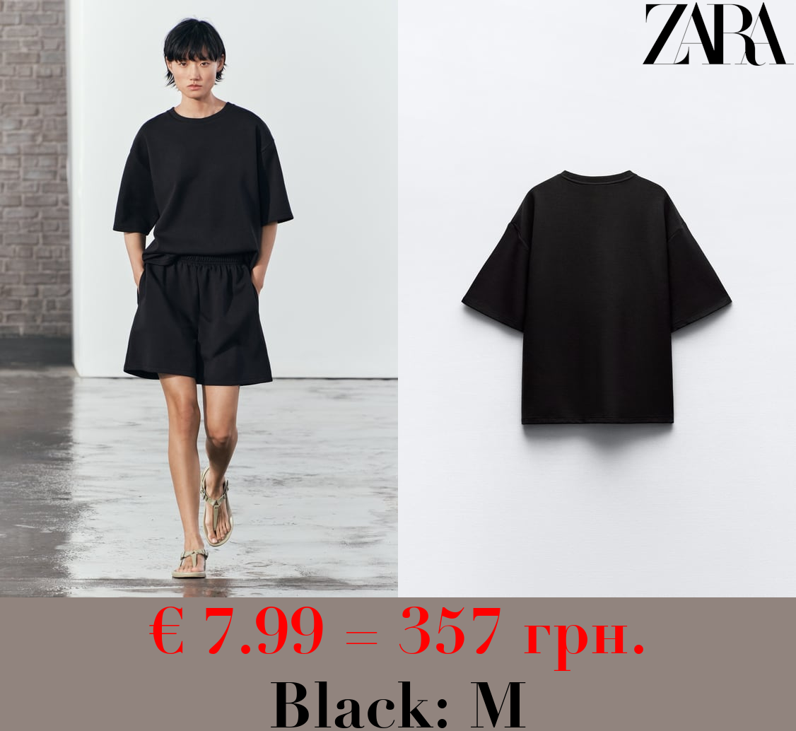 SHORT SLEEVE INTERLOCK SWEATSHIRT