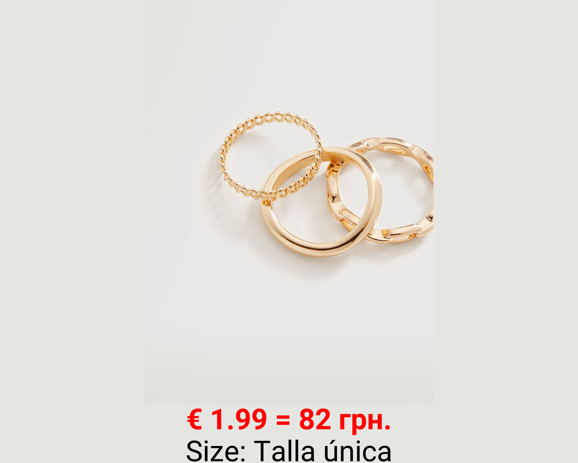 Pack 3 anillos combinados