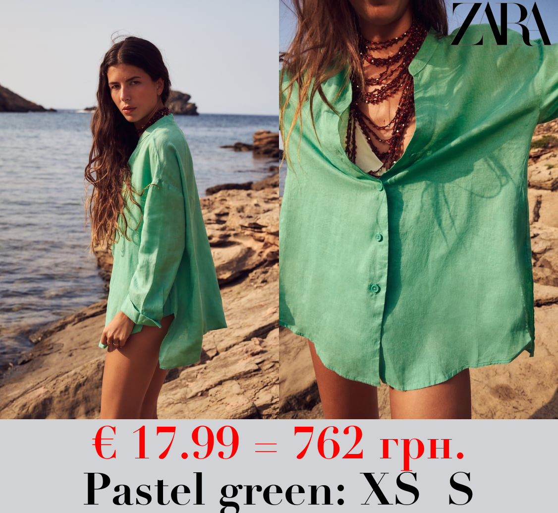 ASYMMETRIC LINEN SHIRT