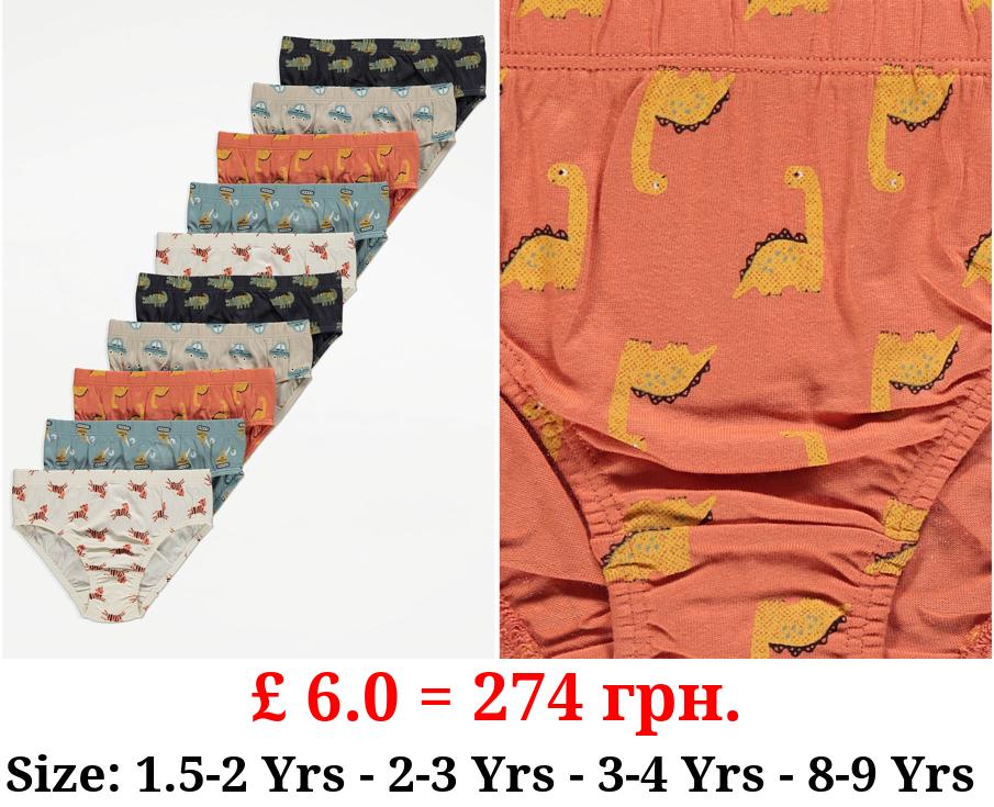 Mixed Patterned Briefs 10 Pack