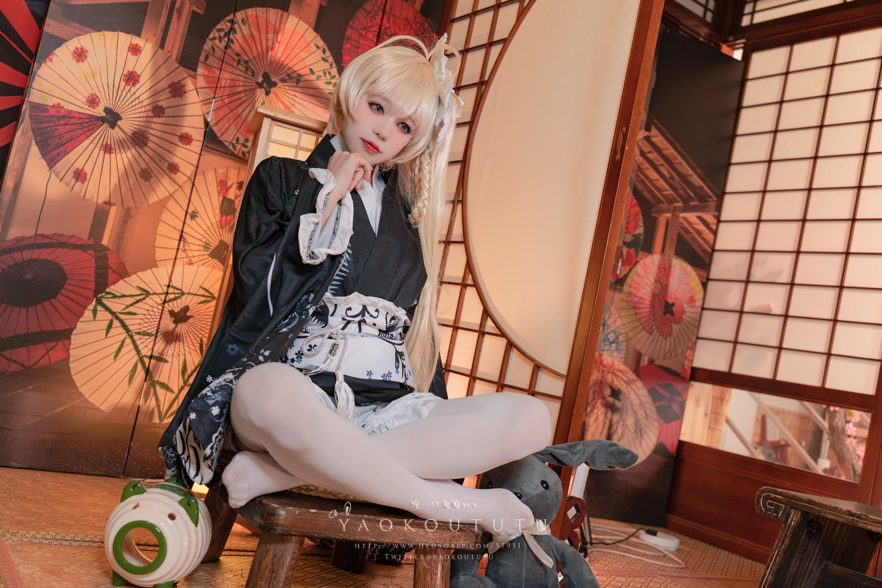 Cosplay 黏黏团子兔 六月T3专属特典 『穹妹浴衣』 18